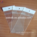 Clear opp plastic bag with header and adhesive flap